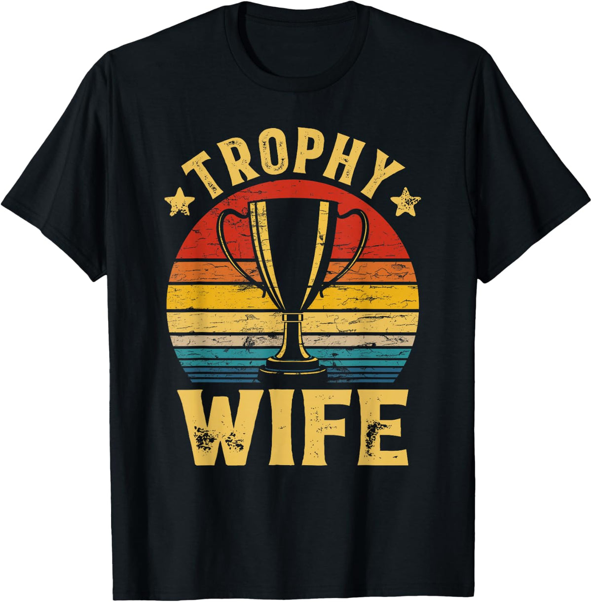 Vintage Retro Trophy Wife Funny Couples Matching Women T-Shirt - T-Shirt | Black