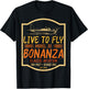Vintage Airplane Shirt Airplane Bonanza Live To Fly Model T-Shirt - T-Shirt | Black