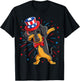 Dabbing Dachshund 4th of July T shirt Men USA American Flag T-Shirt - T-Shirt | Black