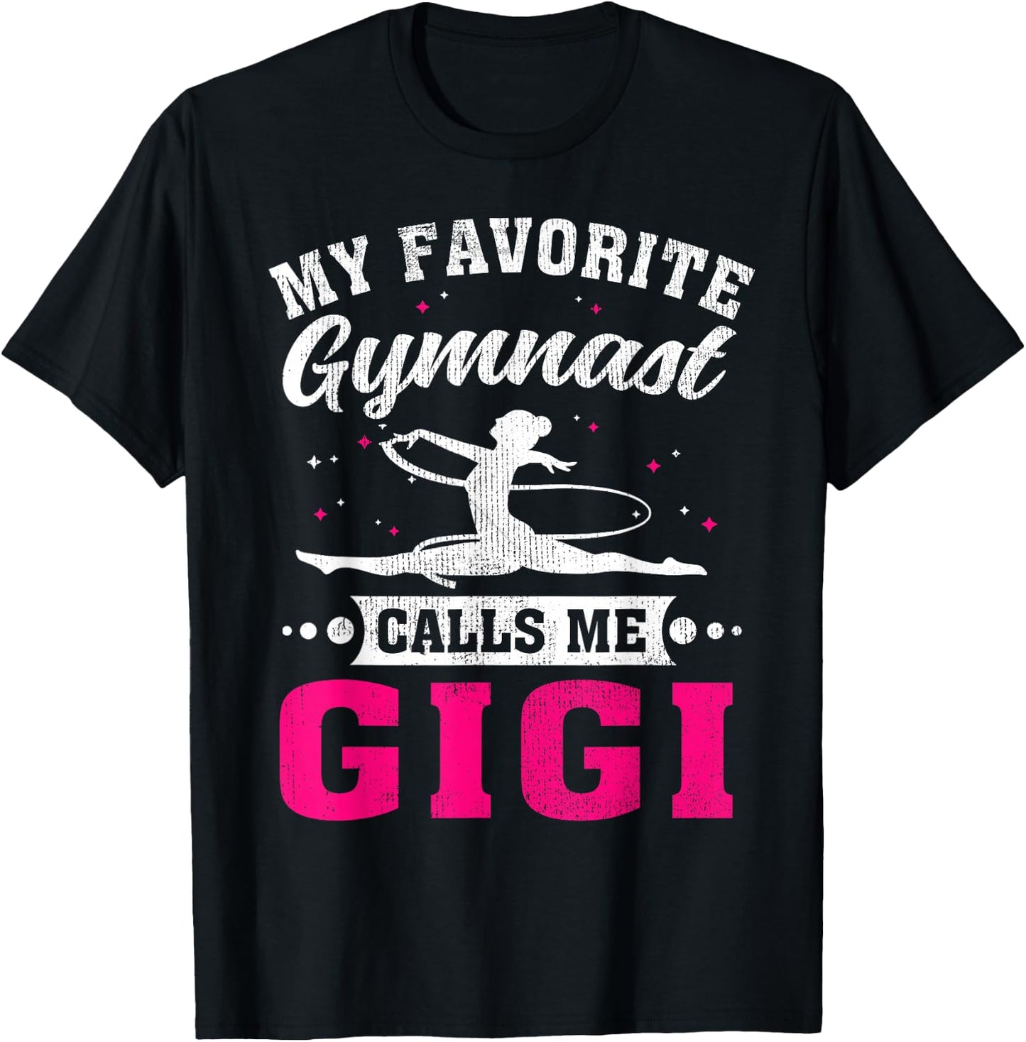 My Favorite Gymnast Calls Me Gigi Mother's Day T-Shirt - T-Shirt | Black