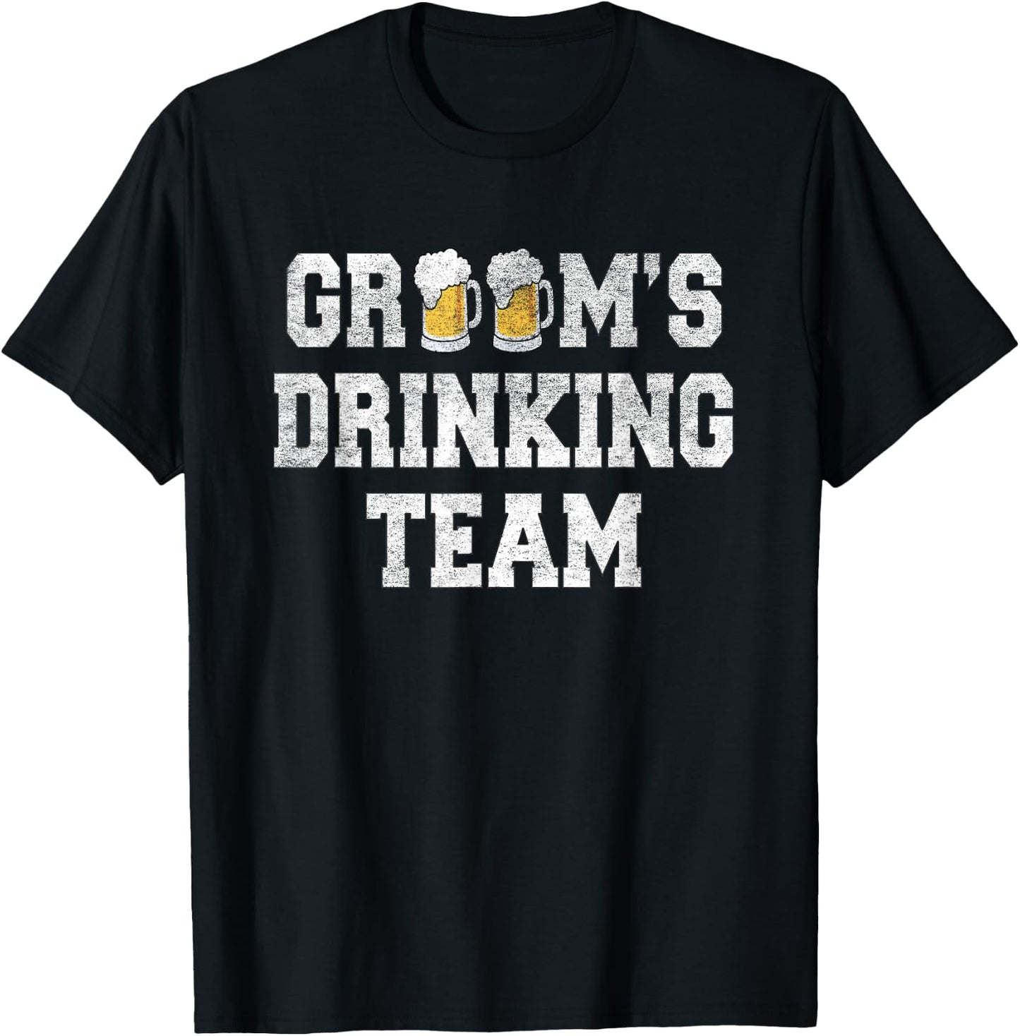 Groom's Drinking Team Bachelor Party T-Shirt - T-Shirt | Black