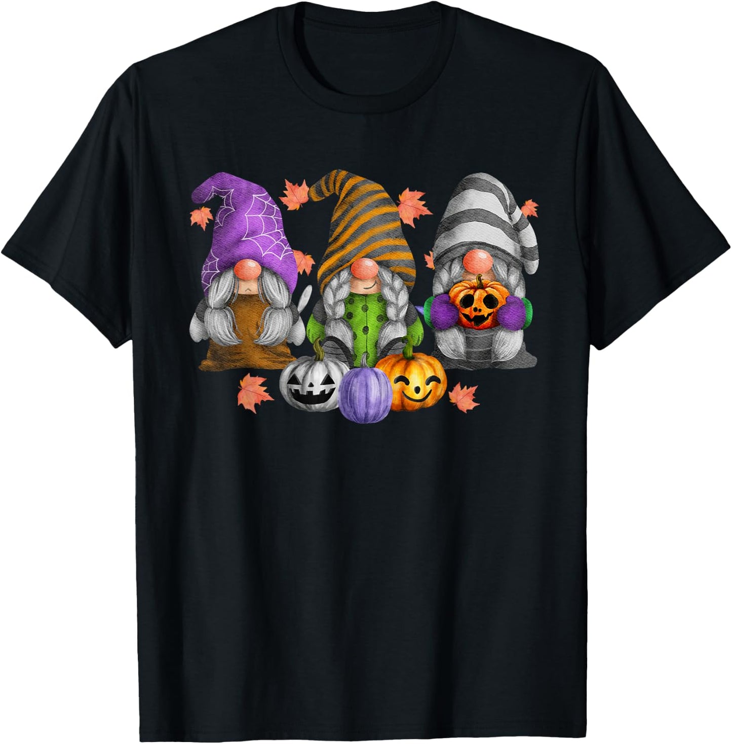 Gnomes Halloween Costumes Funny Outfits Matching T-Shirt - T-Shirt | Black