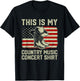 Cowboy Boots Hat This Is My Country Music Concert Shirt T-Shirt - T-Shirt | Black