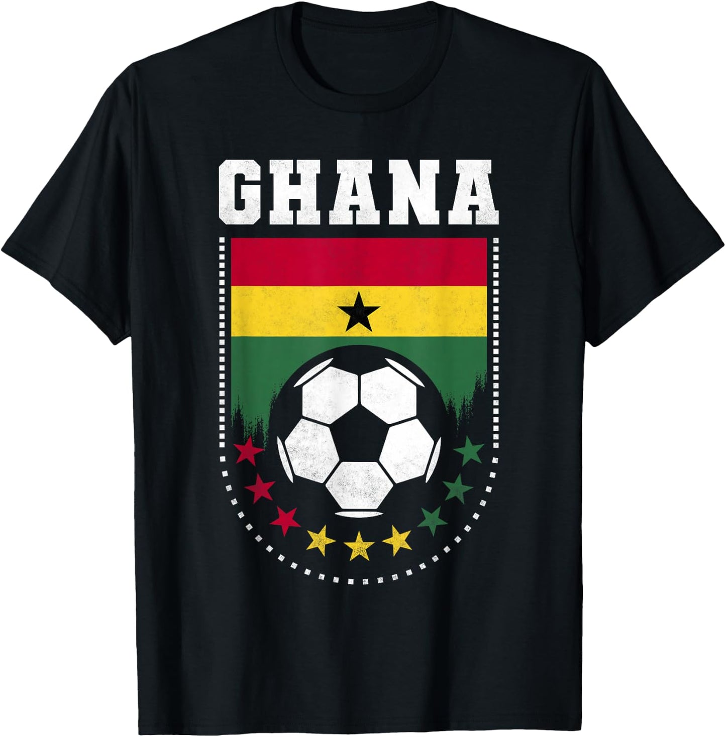 Ghana Football Fan Flag T-Shirt - T-Shirt | Black