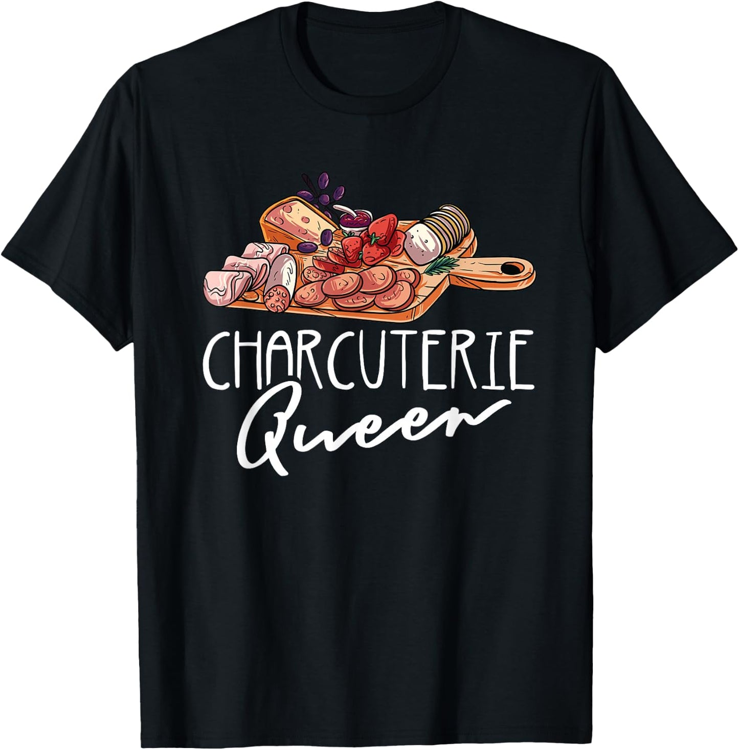 Charcuterie Queen - Funny His and Hers Matching Charcuterie T-Shirt - T-Shirt | Black
