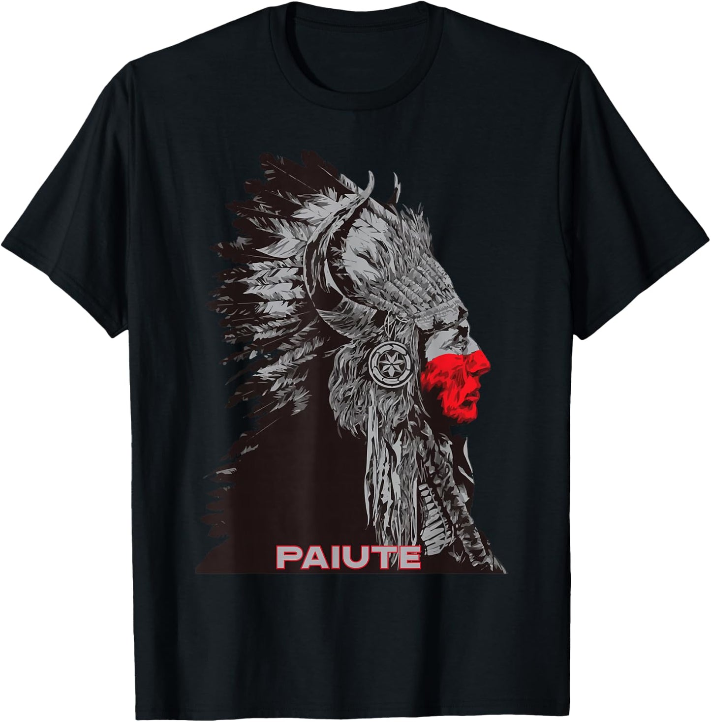 Paiute American Indian Proud Chief Vintage Respect T-Shirt - T-Shirt | Black