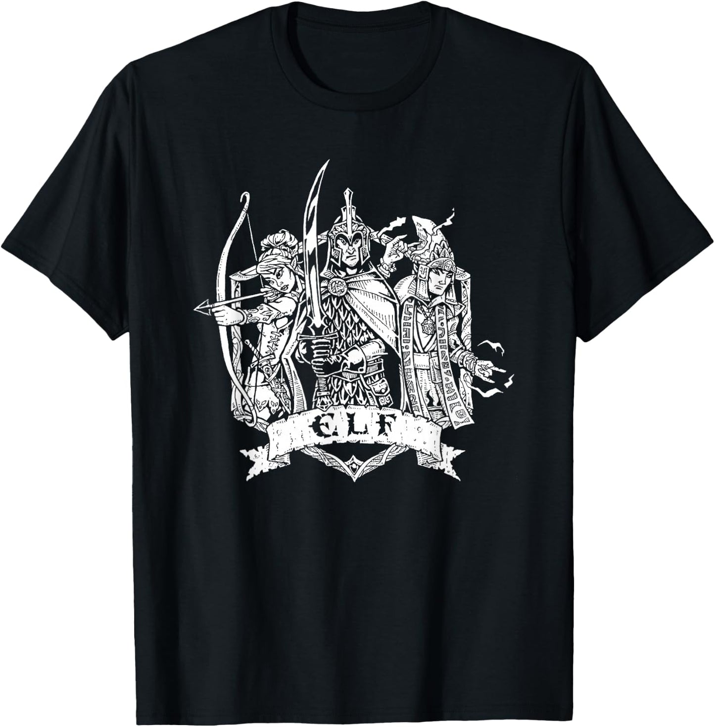 Fantasy Role-Playing Game (RPG) Elf T-Shirt - T-Shirt | Black