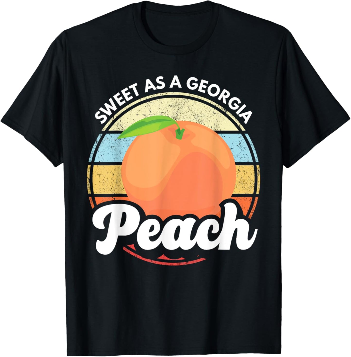 Sweet As A Georgia Peach Southern Belle Georgia Peach State T-Shirt - T-Shirt | Black