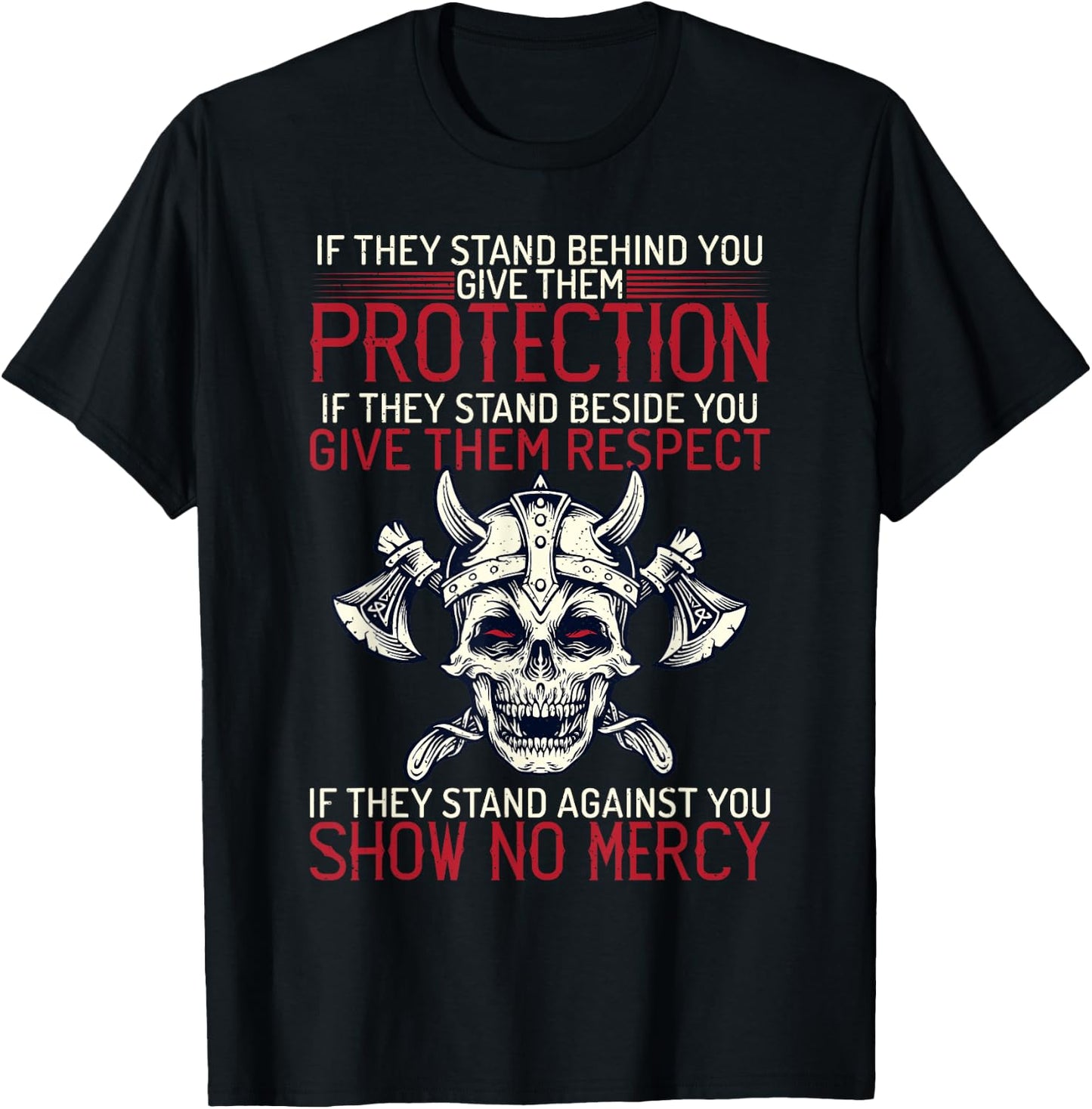 Family protection fighter Valhalla Odin Nordic Viking T-Shirt - T-Shirt | Black