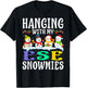 Hanging With My Ese Snowmies Teacher Christmas Gift Men Women Kids T-Shirt - T-Shirt | Black
