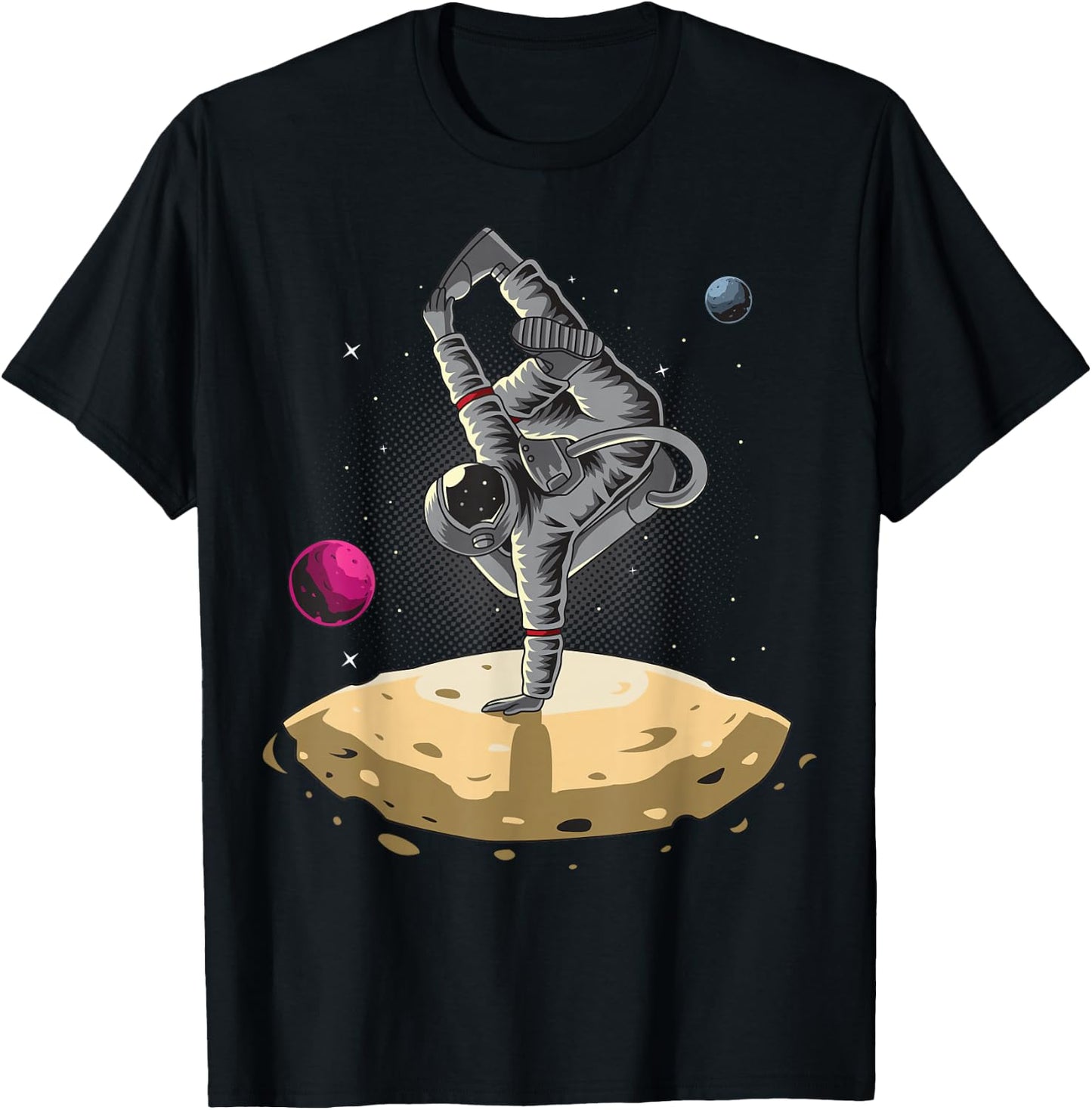Astronaut Breakdancing On The Moon T-Shirt - T-Shirt | Black