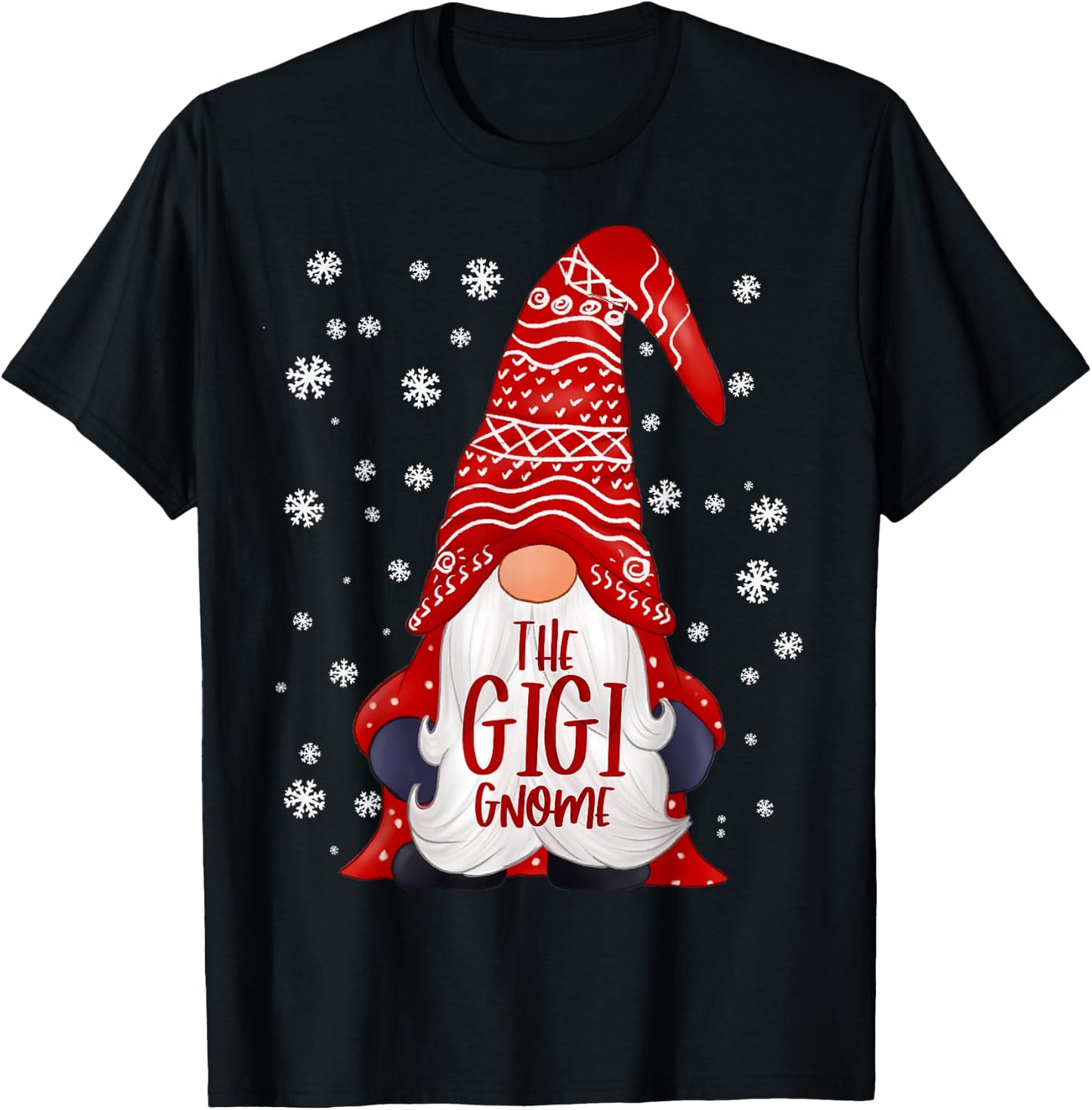 Funny Gigi Gnome Family Matching Christmas Gift Pajama T-Shirt - T-Shirt | Black