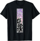 Cherry Blossom flowers pattern Cat Black Pink Sky Sunset T-Shirt - T-Shirt | Black