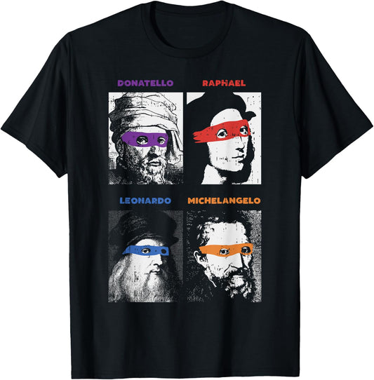 Renaissance Ninja Artists Funny Saying Pop Art Painter Gift T-Shirt - T-Shirt | Black