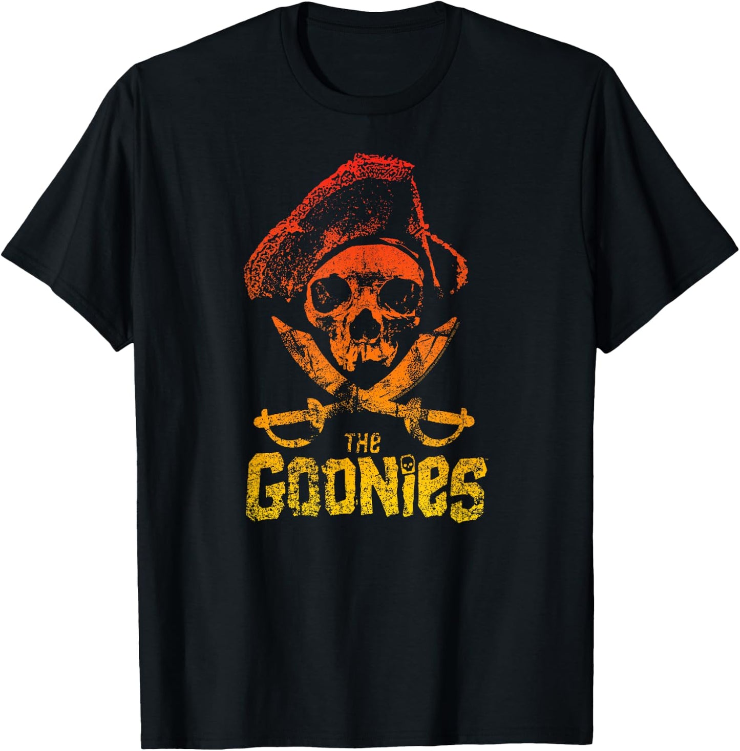 The Goonies Pirate Skull and Swords Ombre Movie T-Shirt - T-Shirt | Black