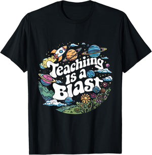 Space Astronaut Teacher Teaching Back To School Men Women T-Shirt - T-Shirt | Black
