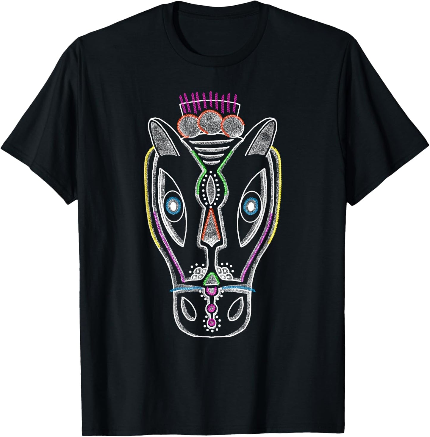 Decorated Horse Mask, Nicaragua, Nicaragua T-Shirt - T-Shirt | Black