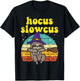 Hocus Slowcus Witch Sloth Retro Cute Animal Halloween Women T-Shirt - T-Shirt | Black