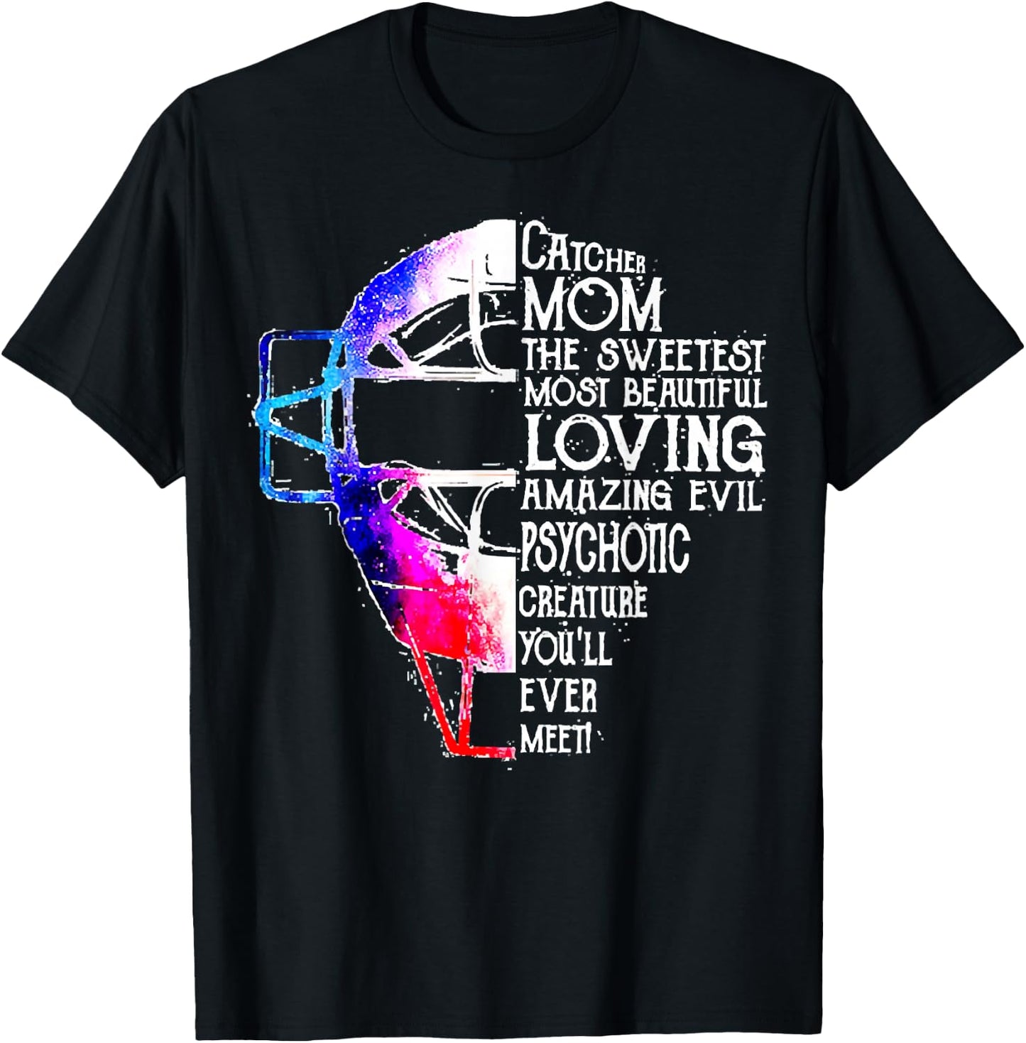 Softball Catcher-Mom The Sweetest Mother's Day Costume T-Shirt - T-Shirt | Black