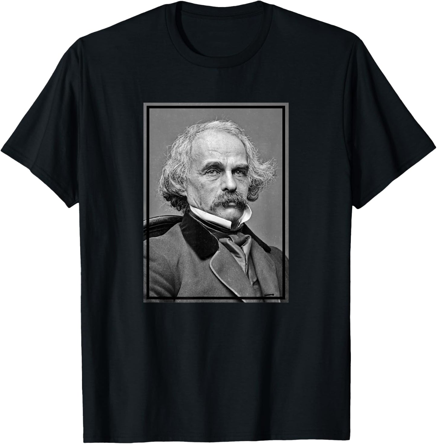 Nathaniel Hawthorne Photo Portrait T-Shirt - T-Shirt | Black
