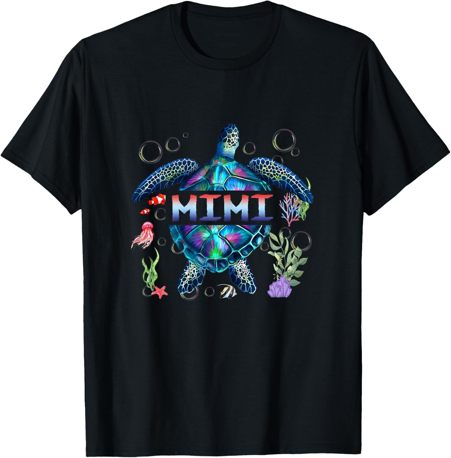 Turtle Mimi Shirt, Mimi Sea Turtle Art T-Shirt - T-Shirt | Black