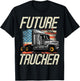 Future Trucker Truck Driver Semi Kids Son Daughter Clothing T-Shirt - T-Shirt | Black