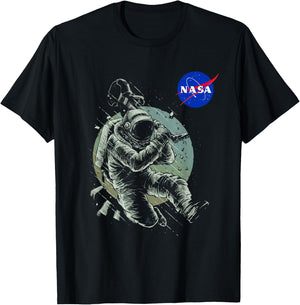 NASA Astronaut Guitar Player Rocker T-Shirt - T-Shirt | Black