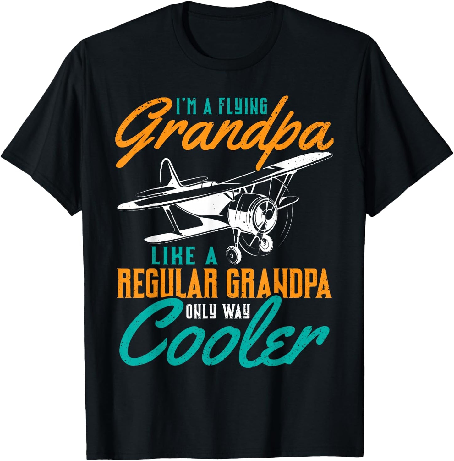 Airplane Gifts - Pilot Grandpa Airplane Novelty T-Shirt - T-Shirt | Black