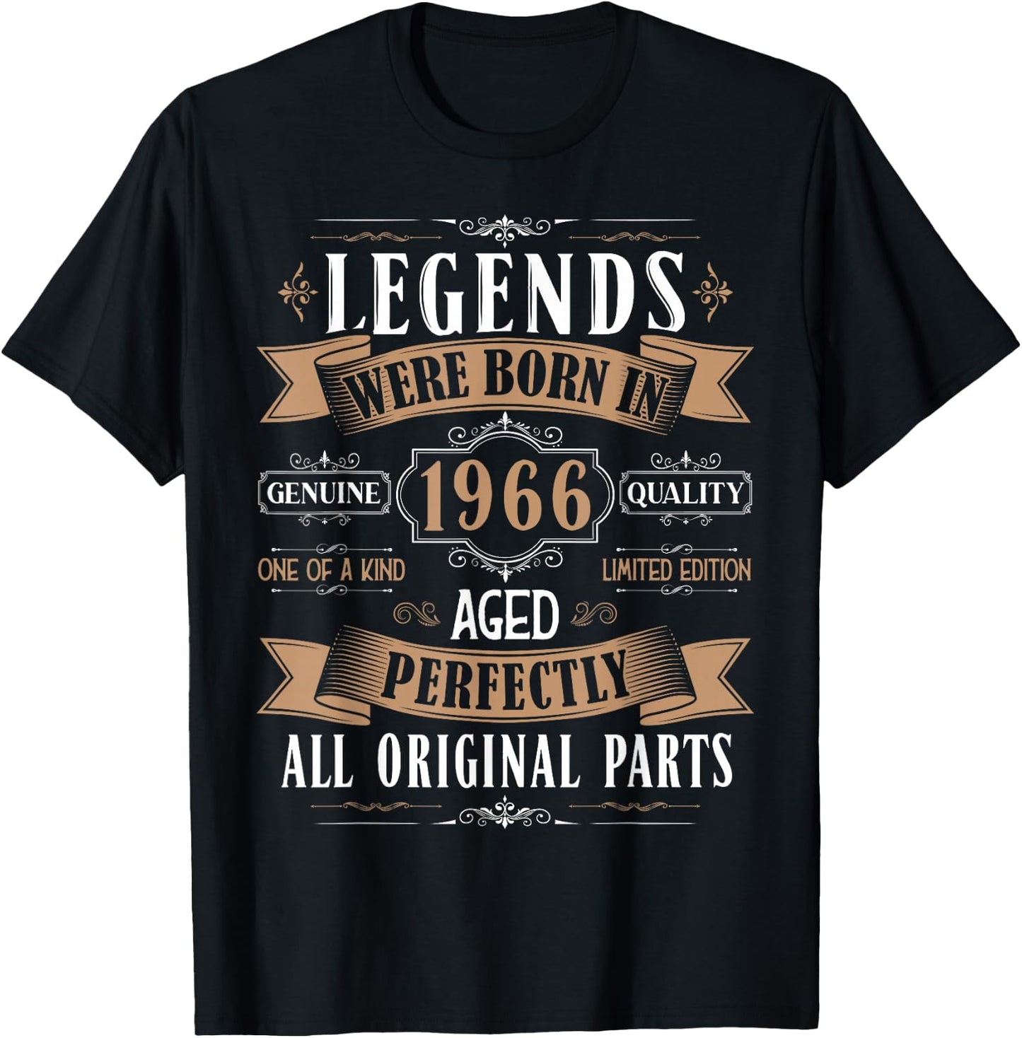 Legends Born in 1966 59th Birthday 59 Years Old Bday Men T-Shirt - T-Shirt | Black