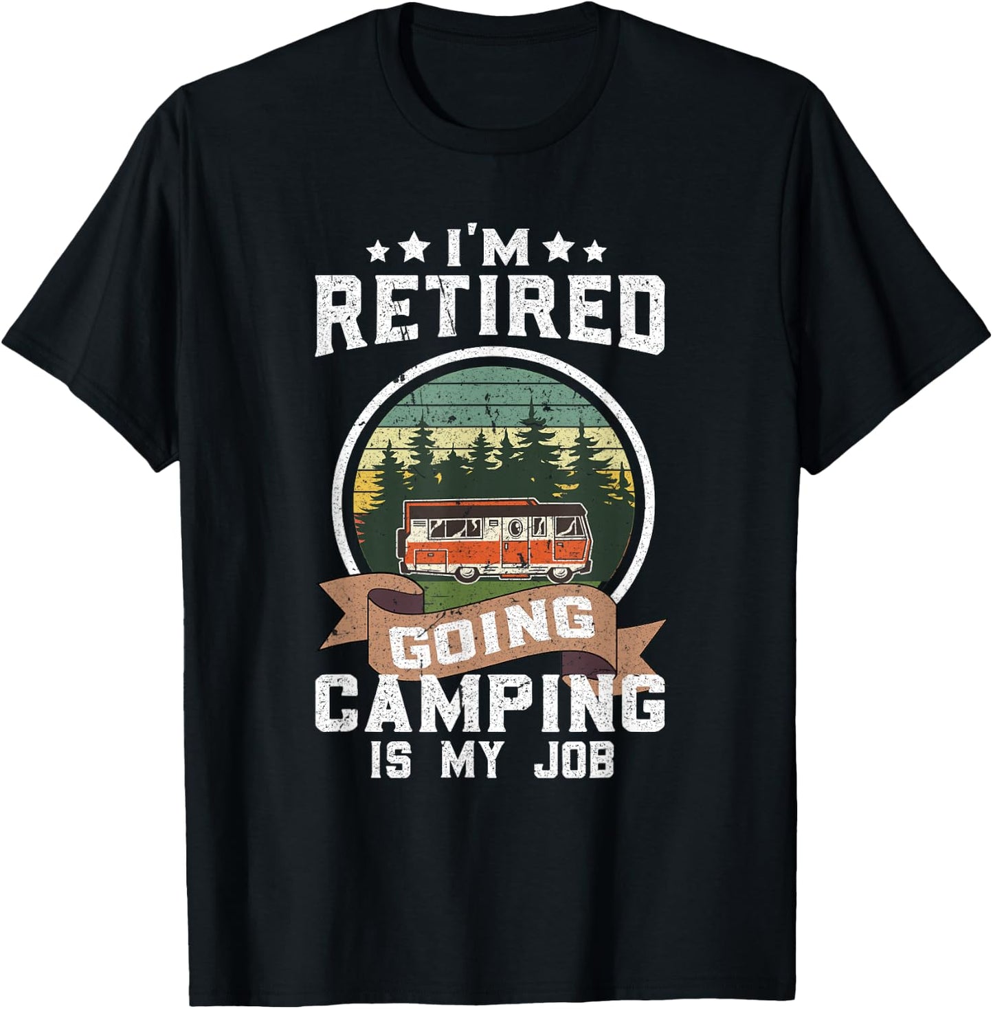 Rv Camp Funny Retirement Plan Camping Retiree Retired Camper T-Shirt - T-Shirt | Black