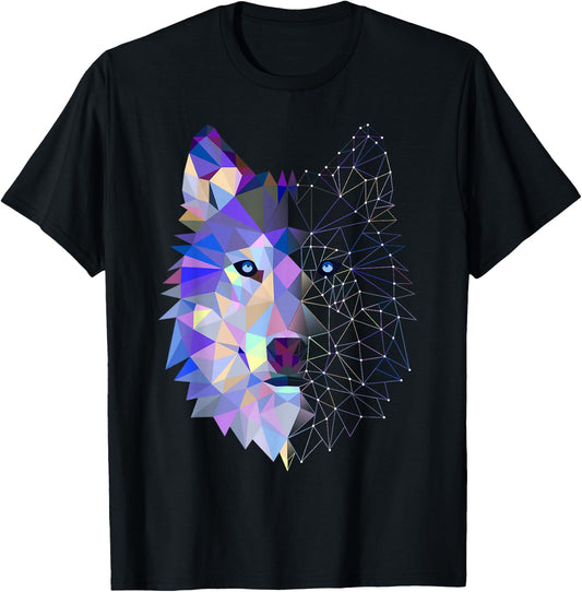 Splash Art Wolf Lover T-Shirt - T-Shirt | Black