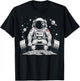 Fitness Planet Astronaut Space Astronaut Weightlifting T-Shirt - T-Shirt | Black