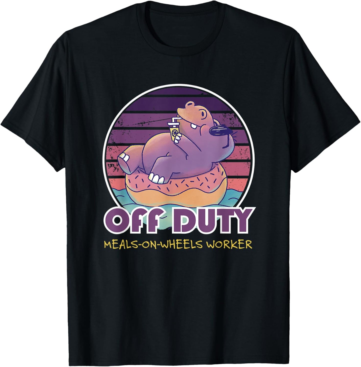 Off Duty Meals-On-Wheels Worker Job Coworker T-Shirt - T-Shirt | Black