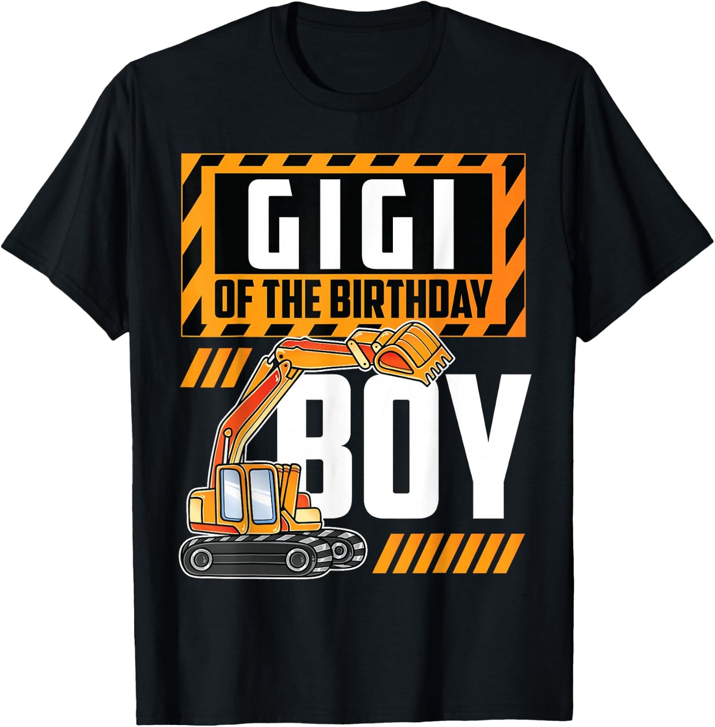 vehicle construction excavator Gigi of the Birthday Boy T-Shirt - T-Shirt | Black