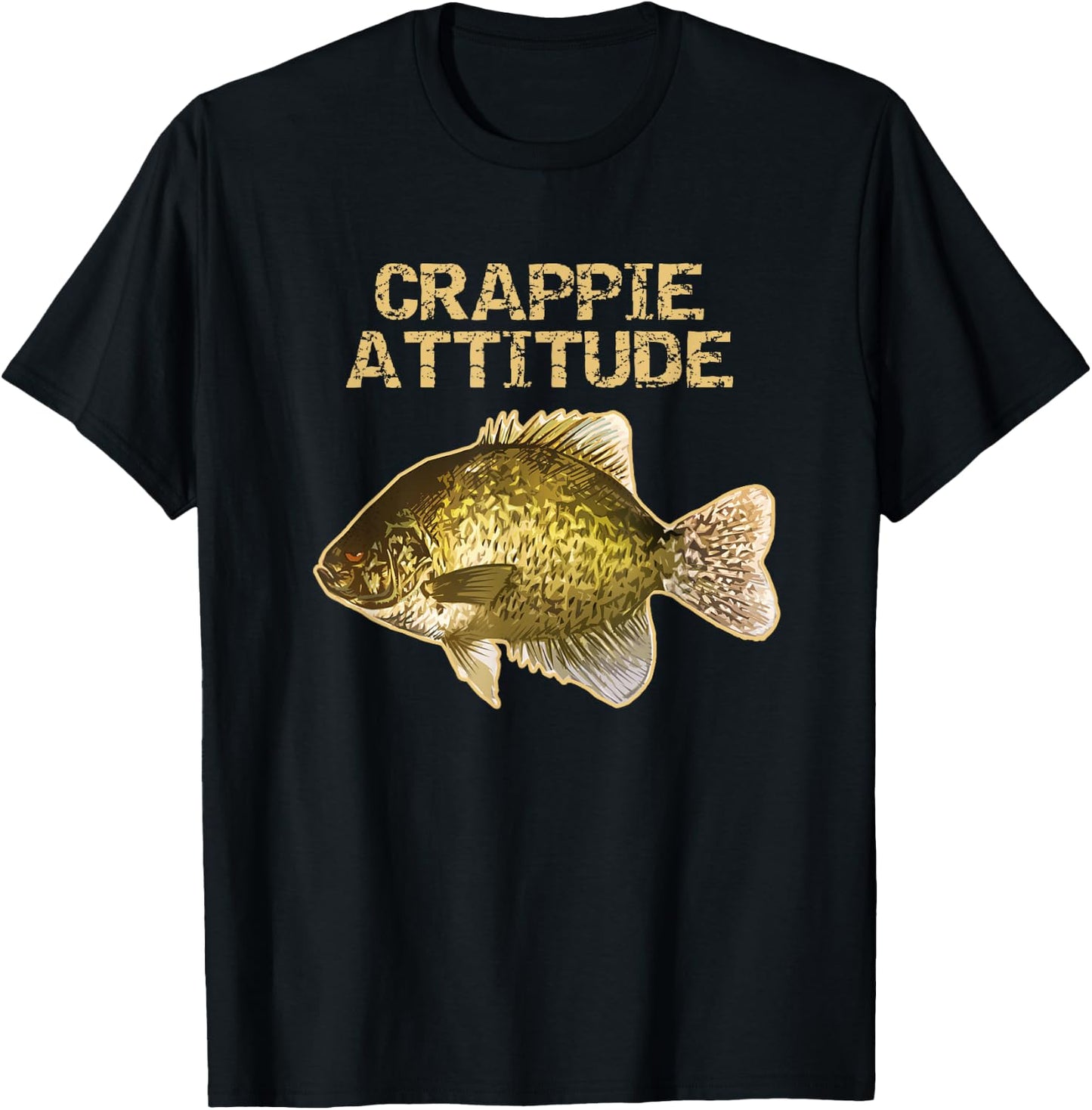 Crappie Fishing | Crappie Attitude T-Shirt - T-Shirt | Black