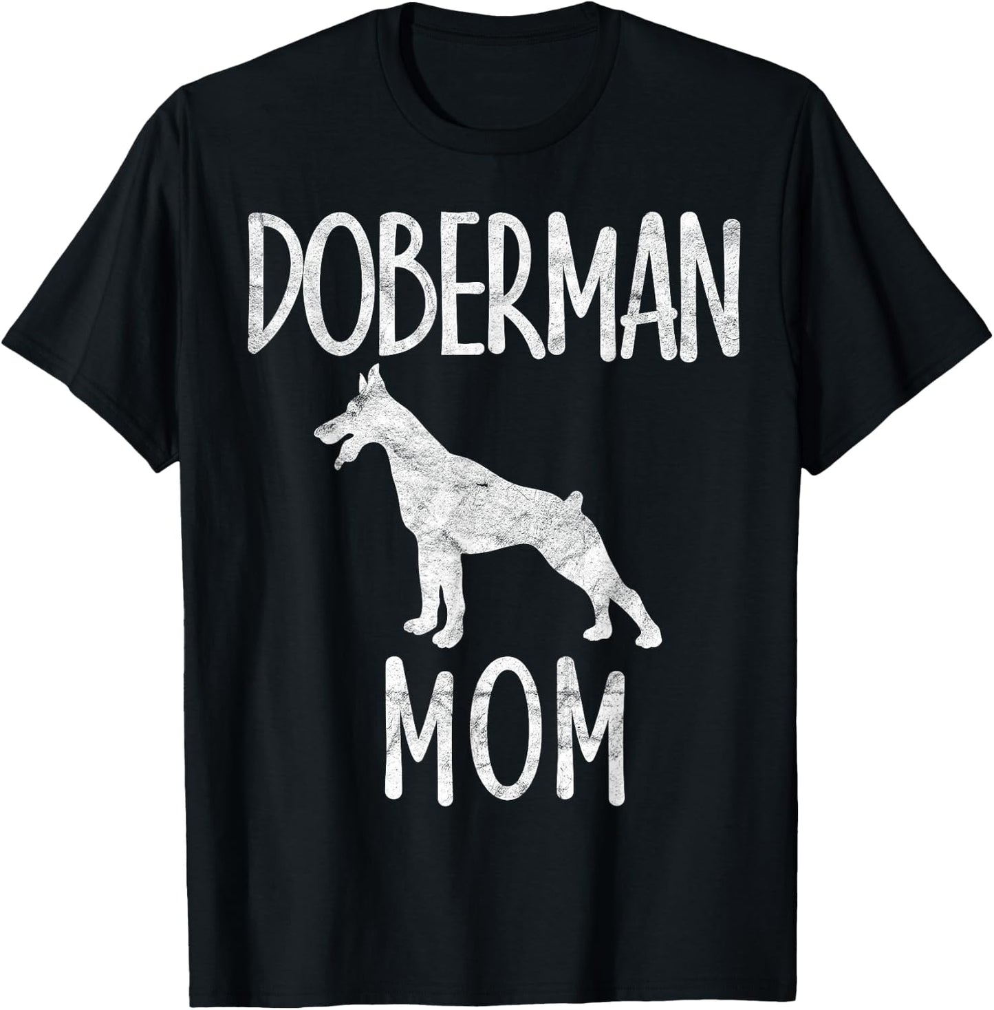 Vintage Doberman Mom Gift Dog Owner Pinschers Dobie Mother T-Shirt - T-Shirt | Black