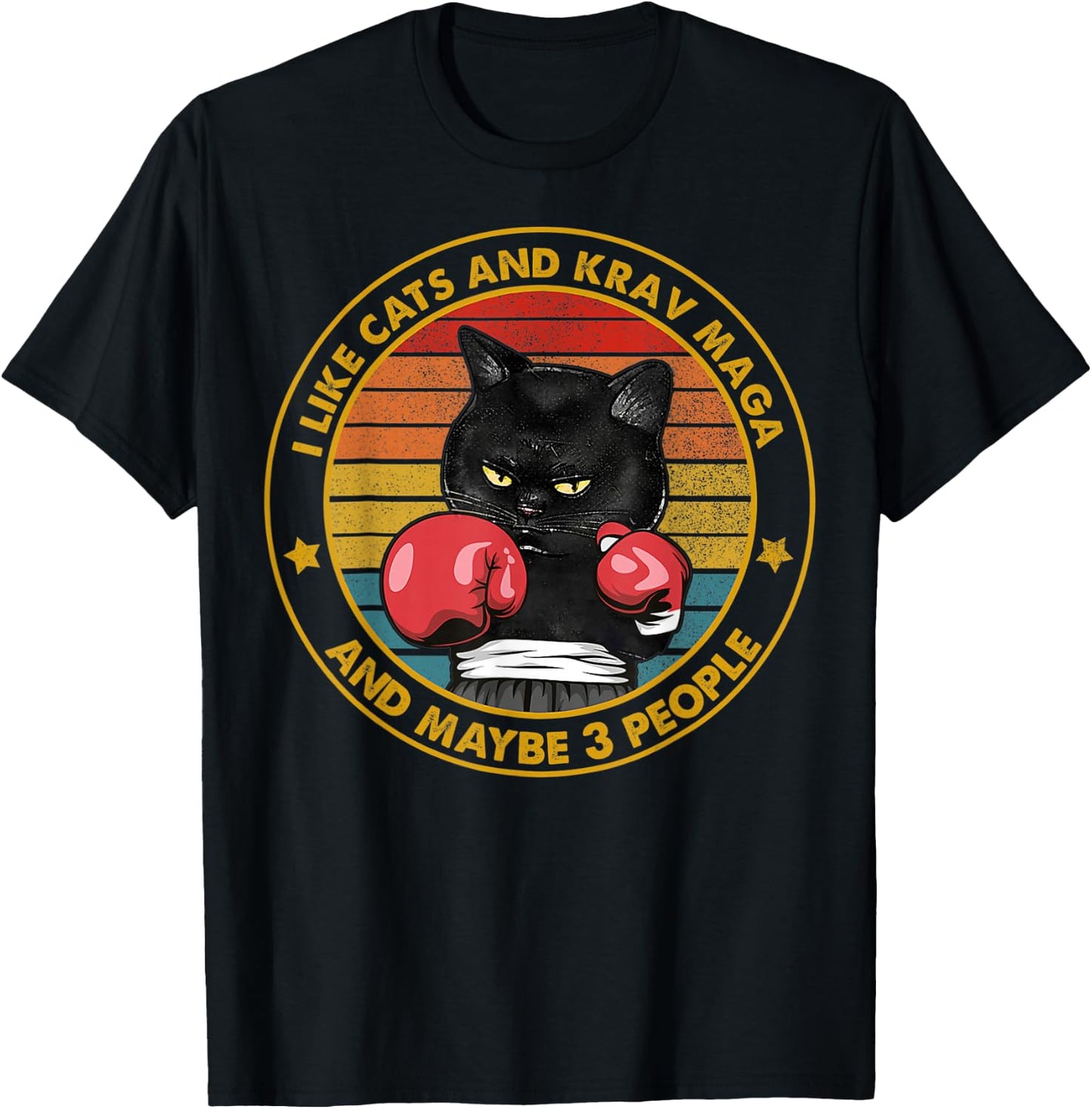 Krav Maga Cat Martial Arts Israel Defense Forces T-Shirt - T-Shirt | Black