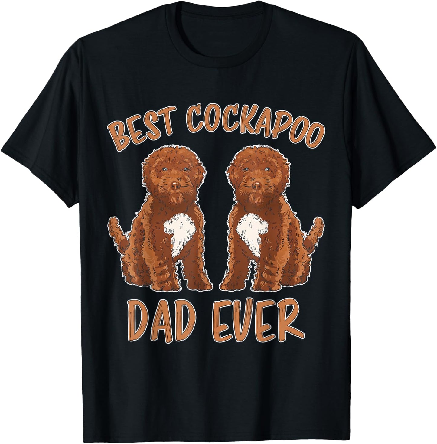 Best Cockapoo Dad Ever Dog Father Dad Cockapoo T-Shirt - T-Shirt | Black