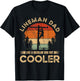 Lineman Dad Like A Regular Dad But Cooler Lineman T-Shirt - T-Shirt | Black