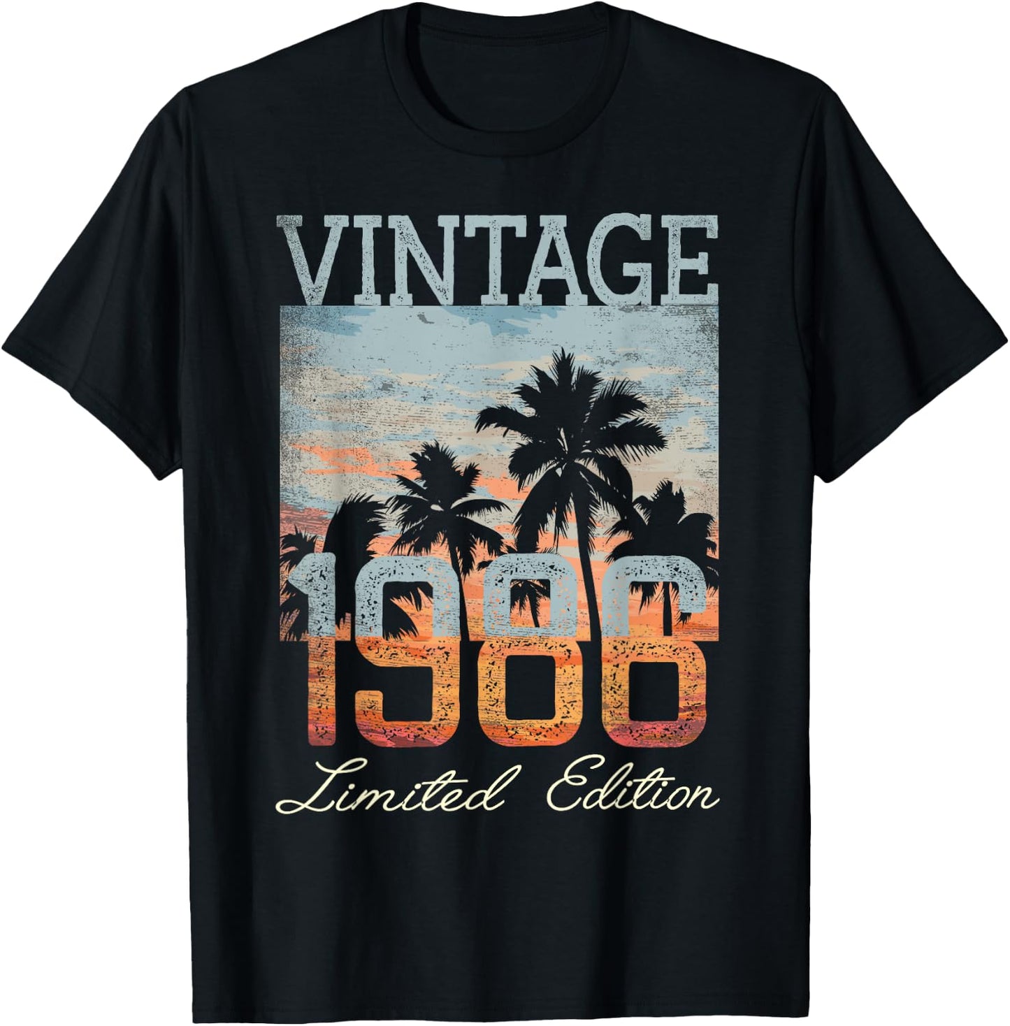 Vintage 1986 Limited Edition 39th Birthday 39 Year Old Gifts T-Shirt - T-Shirt | Black