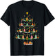 Ukulele Music Lover Christmas Lighting Ukulele Xmas Tree T-Shirt - T-Shirt | Black