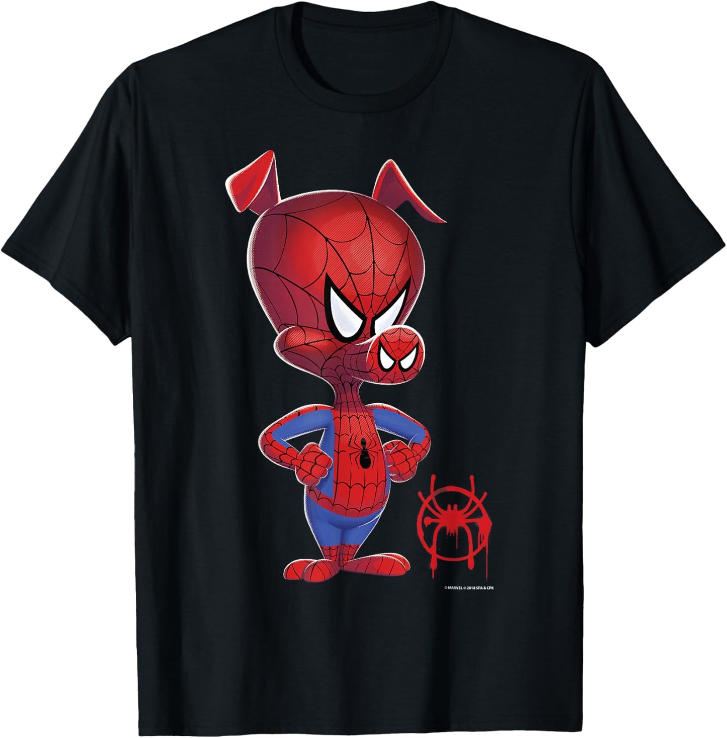 Marvel Spider-Man Spiderverse Spider-Ham Graphic T-Shirt - T-Shirt | Black