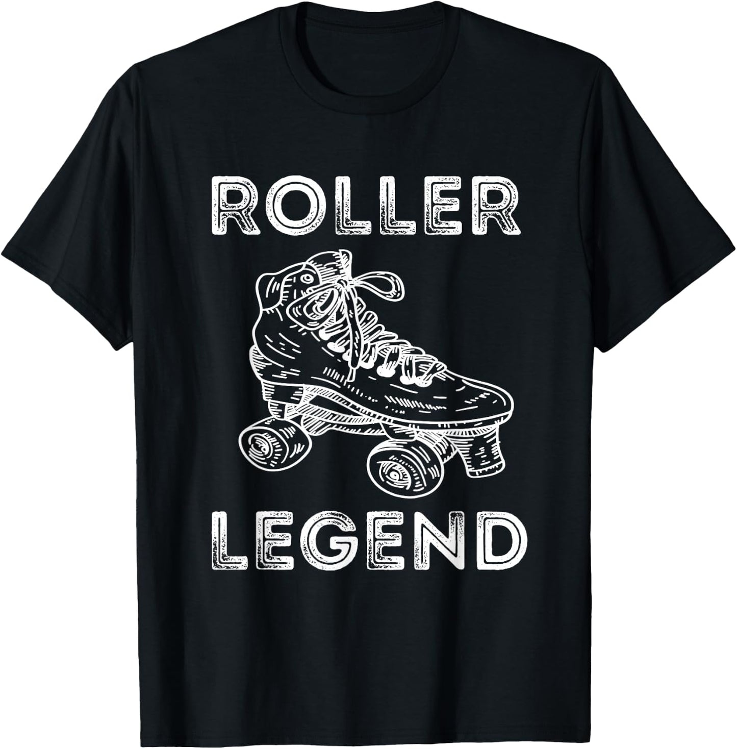 Roller Legend Retro Vintage Roller Skating Roller Skate Driving T-Shirt - T-Shirt | Black