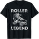 Roller Legend Retro Vintage Roller Skating Roller Skate Driving T-Shirt - T-Shirt | Black