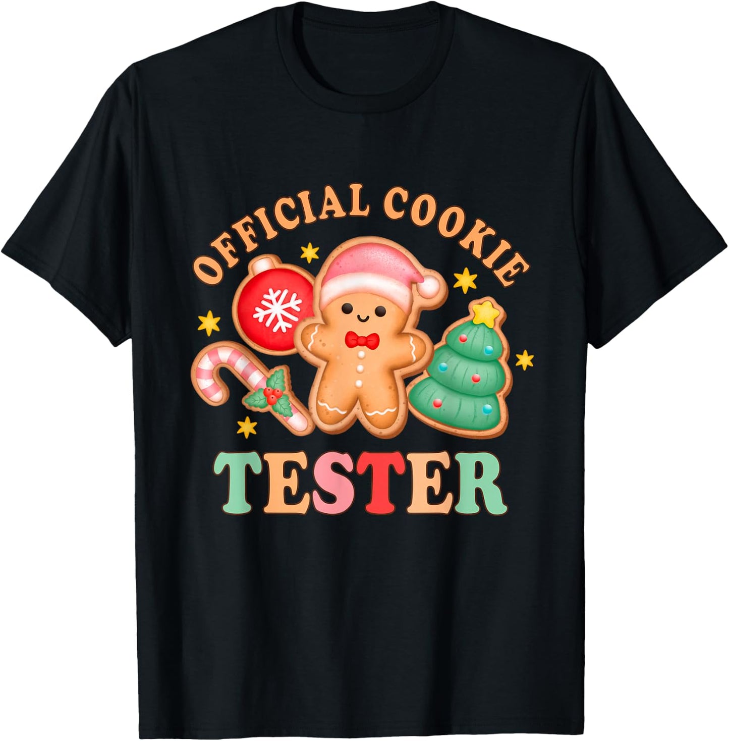 Official Cookie Tester Christmas Couples Matching Toddler T-Shirt - T-Shirt | Black