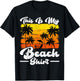 Summer Vacation Vintage Retro Palm Tree This Is My Beach Women Girls Kids T-Shirt - T-Shirt | Black