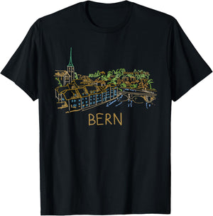 Bern Switzerland Art Gift Men Women T-Shirt - T-Shirt | Black
