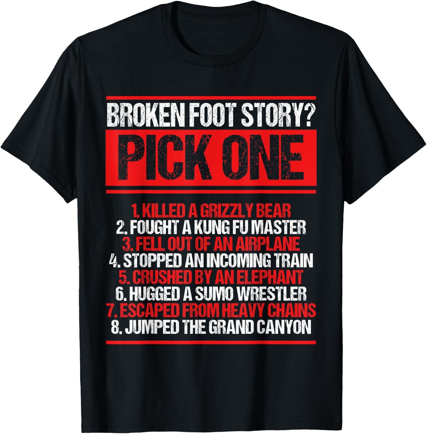 Broken Foot Survivor Funny Broken Foot Recovery Warrior T-Shirt - T-Shirt | Black