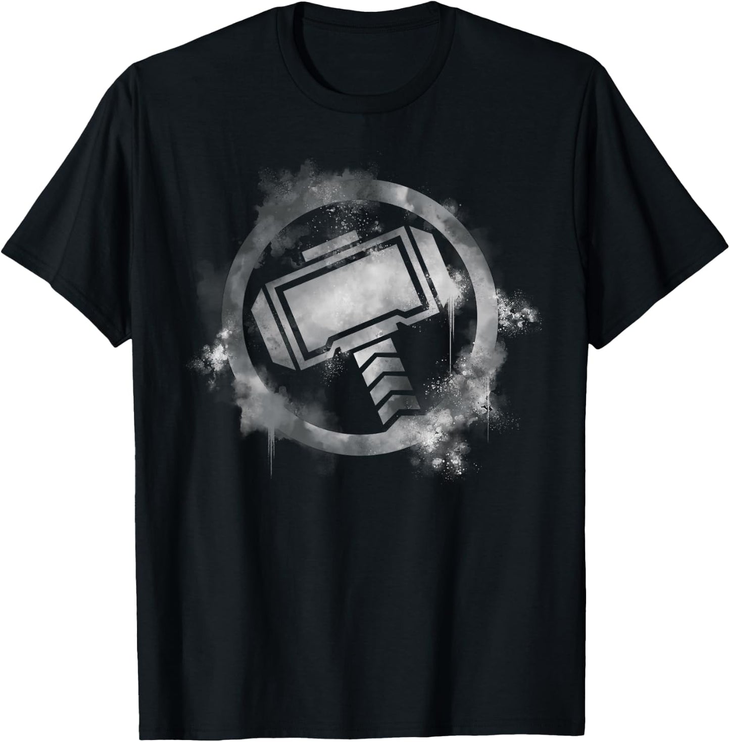 Marvel Avengers Endgame Thor Spray Paint Logo T-Shirt - T-Shirt | Black