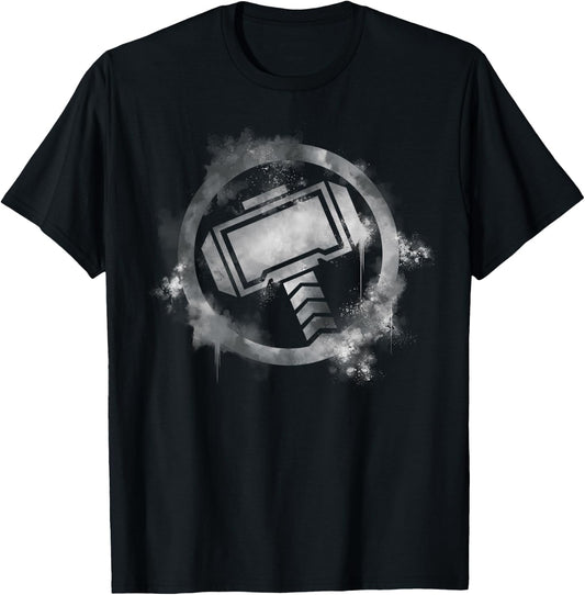 Marvel Avengers Endgame Thor Spray Paint Logo T-Shirt - T-Shirt | Black